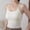 *White, variant on ClodeEU Women's Ice Silk Seamless Adjustable Spaghetti Strap Camisole with Built-in Pads ,Backless Wireless Bra Top Black,Women's Plus L
