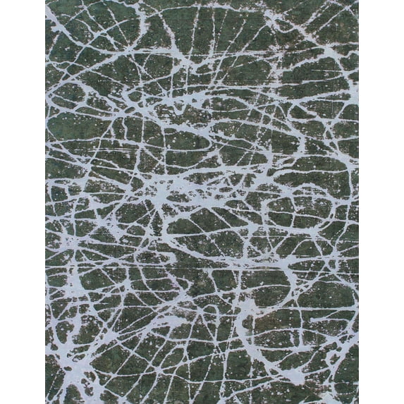 Ahgly Company Machine Washable Indoor Rectangle Abstract Dark Goldray Area Rugs, 7' x 10'