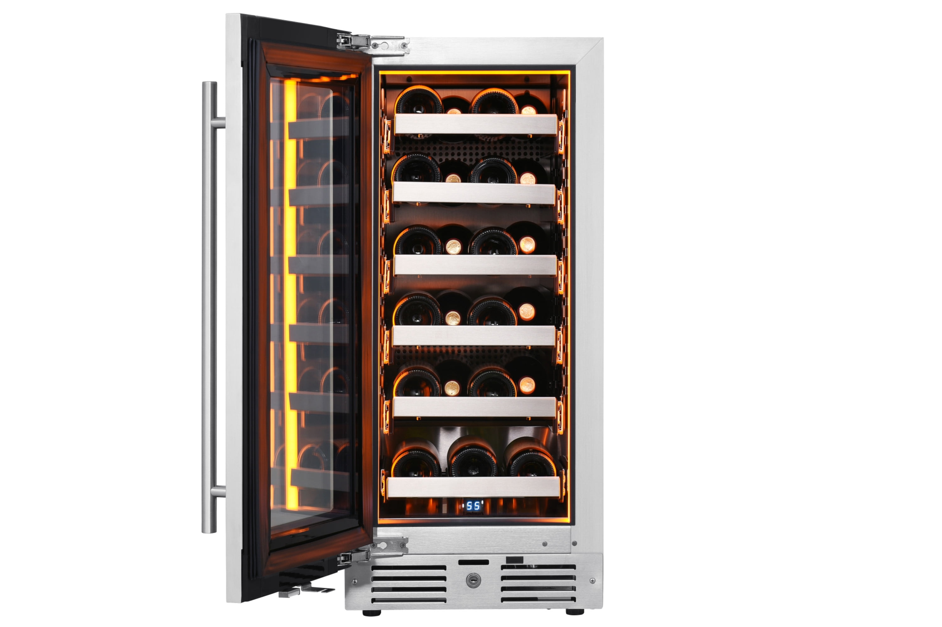 Landmark L3015ui1w-Lh 15" Wide 23 Bottle Capacity Single Zone Wine Cooler - Stainless