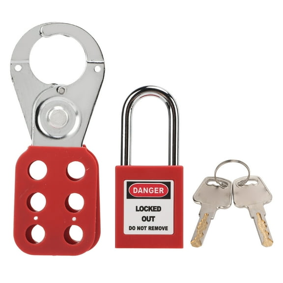 Secure Safety Solution for Equipment Maintenance Industrial Lockout Tagout Hasp with 6 Holes & 38mm Padlock Sarapandan