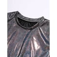 thumbnail image 5 of CHICTRY Kids Girls Metallic Sequins Jazz Dance T-Shirt Hip-Hop Dance Tops, 5 of 7