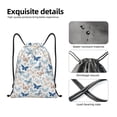 thumbnail image 6 of Kdxio Butterfly Print Drawstring Backpack Bag,Waterproof Draw String Back Sack, Gym Drawstring Bags Swim Bag For Unisex, 6 of 9