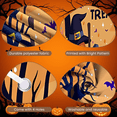 thumbnail image 7 of Halloween Pumpkin Banner Witch Hat Cemetery Decoration Trick or Treat Poster for Halloween Party Indoor Outdoor, 7 of 7