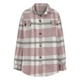 thumbnail image 6 of Brnmxoke Flannel Shacket Jacket Women Clearance Sale 2024 Women's Casual Plaid Flannel Shacket Jacket Oversized Long Sleeve Button Down Shirts Jacket Lapel Coats Tops, 6 of 8