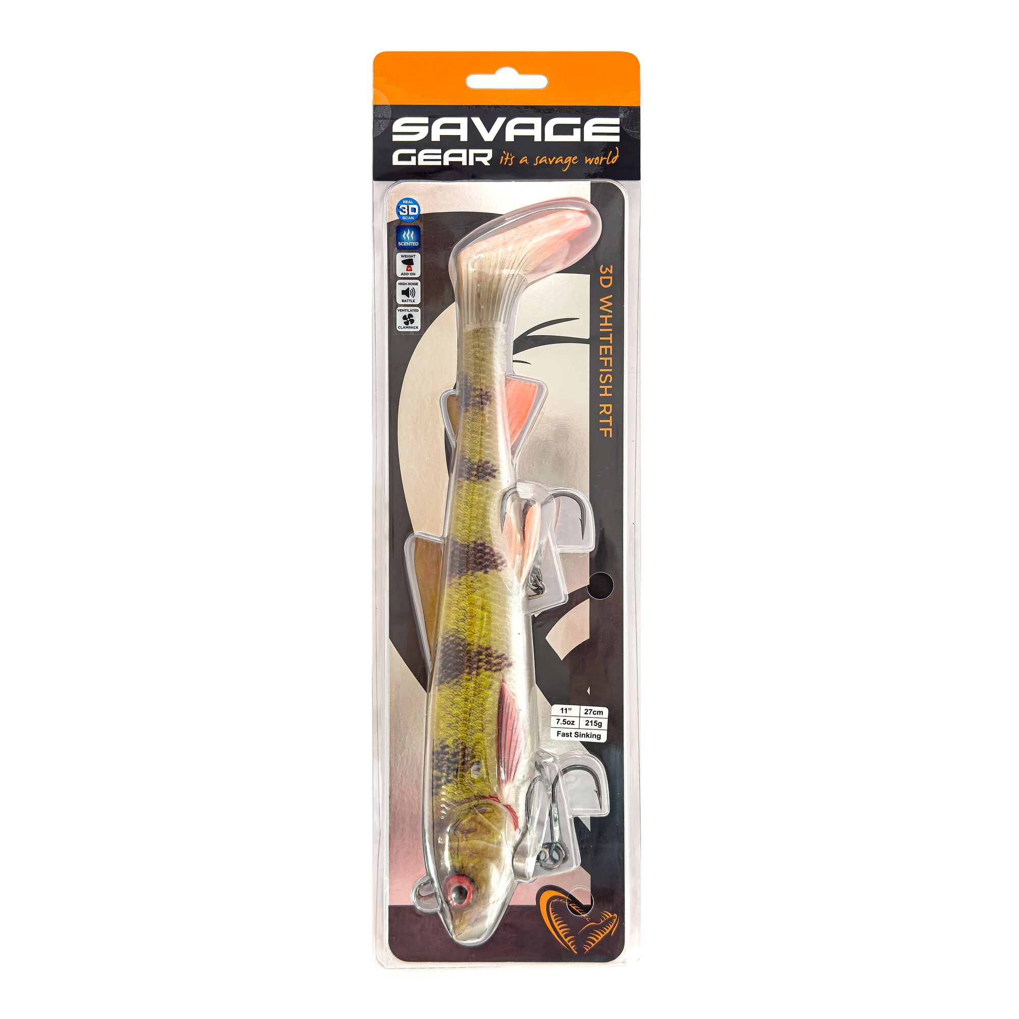 Savage Gear 3D Fishing Lure, 11 in, Walleye (1-count)