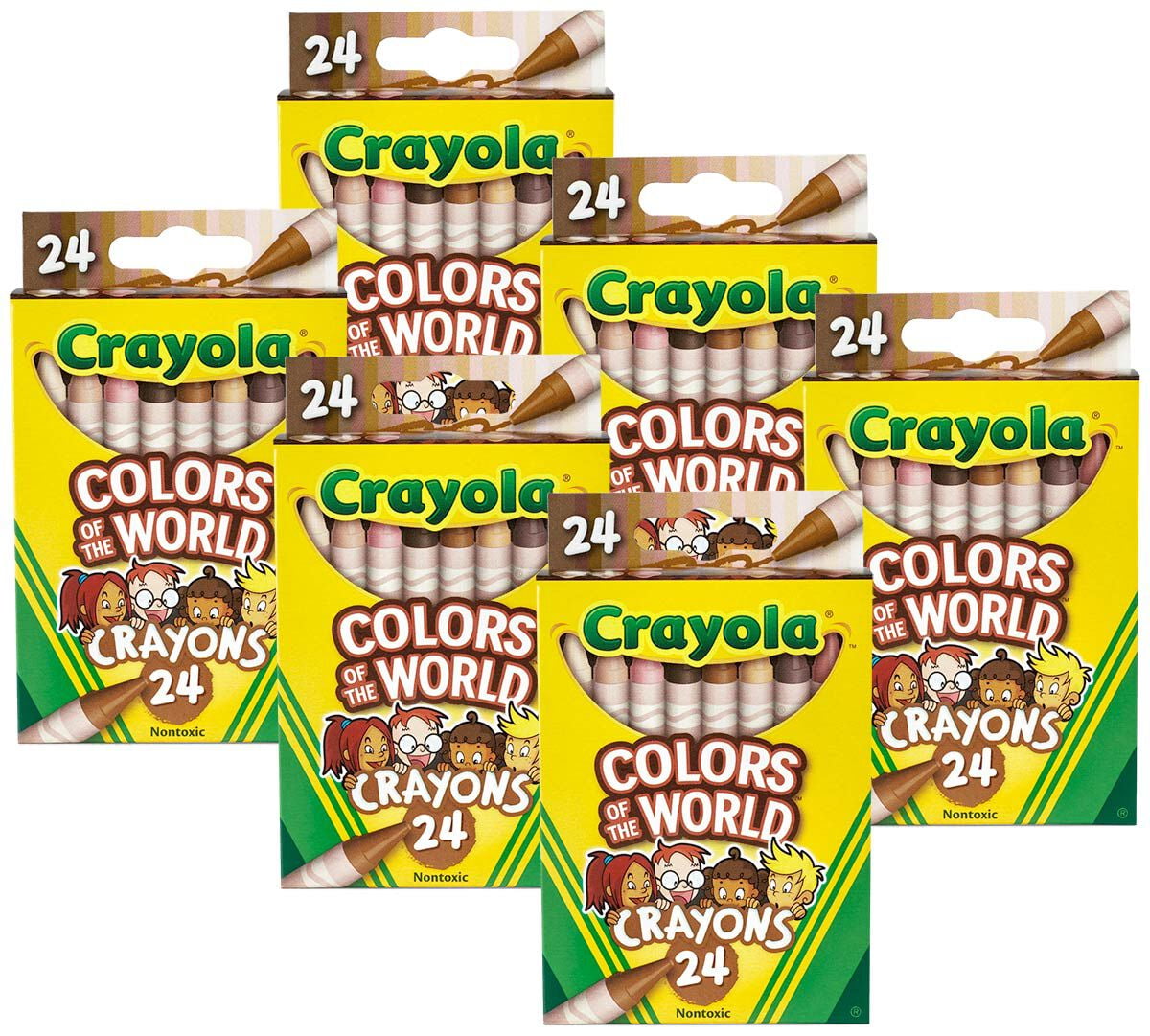 Crayola Classroom Bundle Colors of the World Crayons 6pk/24ct, Child, 144 Pieces
