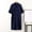 Dark Blue, variant on Hvyesh Men's Lightweight Robe Short Sleeve Shawl Collar Bathrobe Comfy Spa Bath Robe Housecoat Loose Sleepwear Pajamas