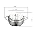 Premium Stainless Steel Deep Fryer Pot with Lid, Oil Drip Rack, and