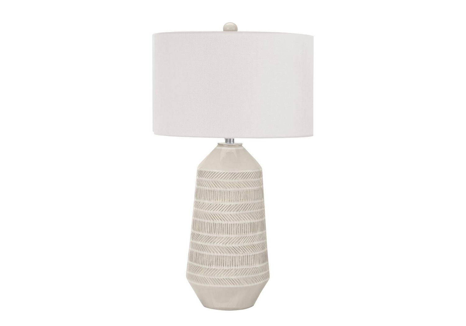 Monarch Specialties Lighting, 33"h, Table Lamp, Ivory / Cream Shade, Cream Ceramic, Contemporary
