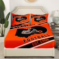 thumbnail image 3 of Erosebridal Football Helmet Print Sheet Set King, Sports Theme Bedding Sets King Size , Cincinnati, Orange Black, 4-Piece (Top Sheet, Fitted Sheet, Pillowcase), 3 of 6