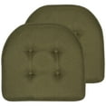 thumbnail image 4 of U-Shaped Memory Foam No Slip Back 17 x 16 Chair Pad 2 Pack Army Green, 4 of 7