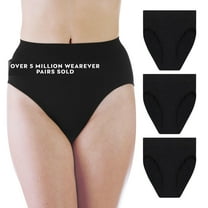Wearever Women's Incontinence Underwear, Smooth and Silky Bladder Control Briefs, Washable Seamless Panties, 3-Pack