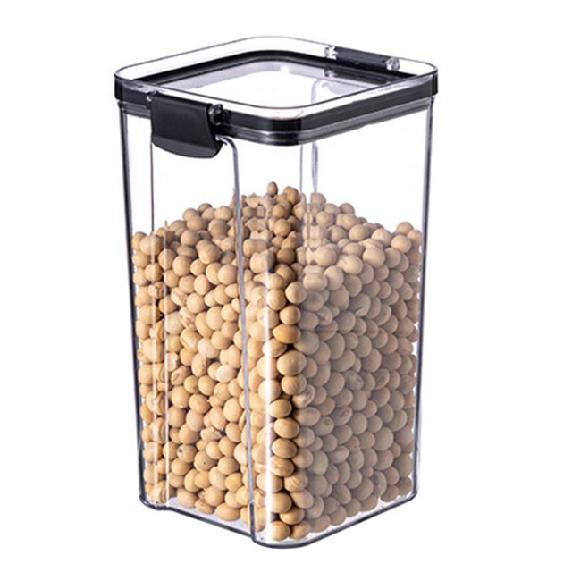 Hyasfey Transparent Sealed Food Storage Ja Airtight Lock Leakproof Dustproof Moisture-proof Rice Cereal Milk Powder Container Snack Tea Storage Case