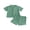 Light Green, variant on BemeyourBBs Toddler Baby Boy Summer Clothes 2 Pieces Cotton Linen Outfit Solid Color Mock Neck Short Sleeve Button Down Shirt and Shorts Set