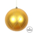 thumbnail image 3 of Vickerman 6" Antique Gold Matte and Glitter Swirl Ball Ornament, 3 per Box, 3 of 4