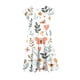 thumbnail image 3 of Vestido de verano para niña, de manga corta, con cuello redondo y estampado floral, de poliéster, con bolsillos y volantes., 3 of 5