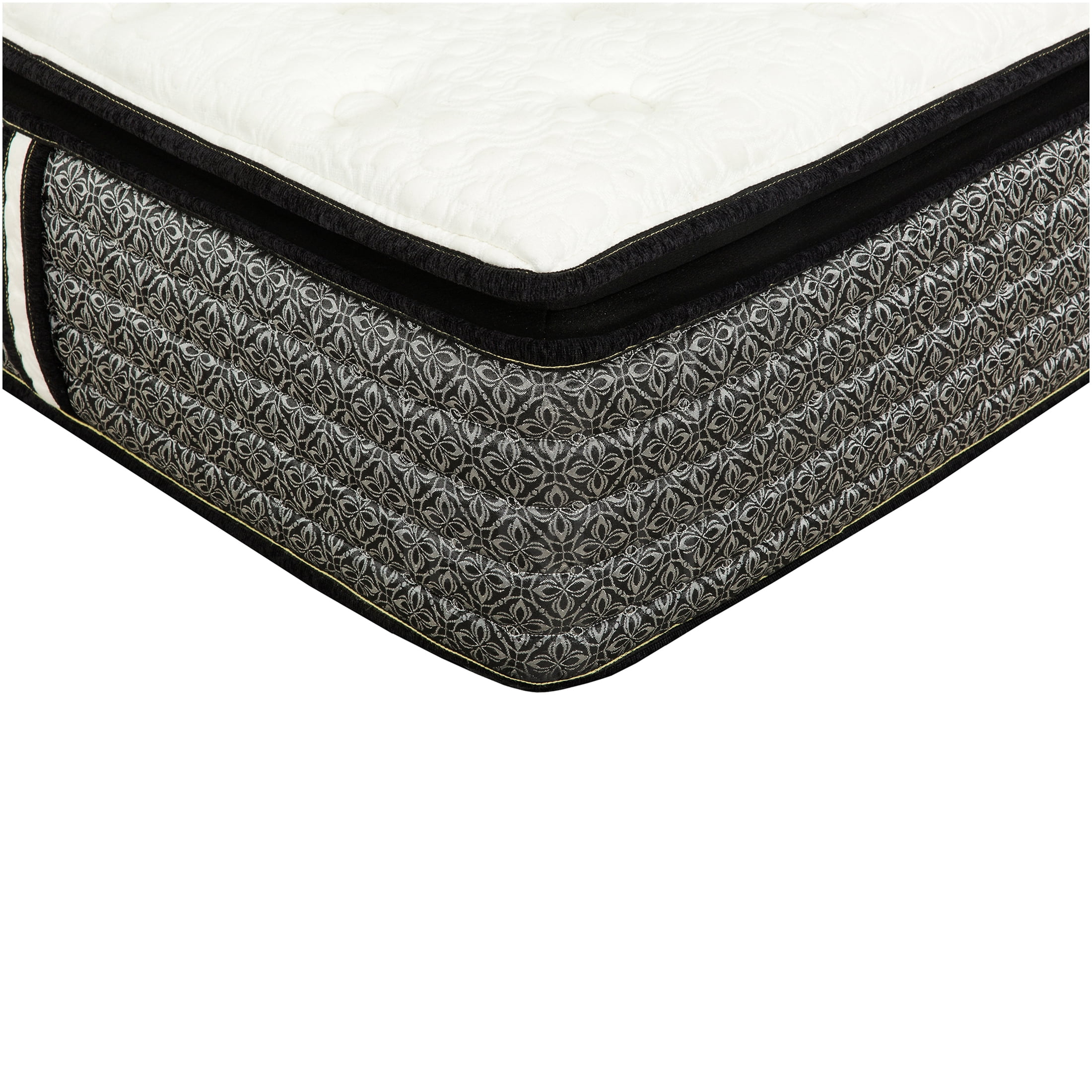 JERFIT 14 Inch King Hybrid Mattress with Pillow Top, Gel Memory Foam Pocket Coils for Cool, Supportive Sleep, Grey White