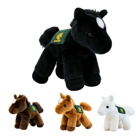 LHNFT Cute Horse Plush Toy, Soft Stuffed Animal for Kids, Realistic Stuffed Pony with Saddle, Birthday Gift for Boys Girls
