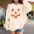 thumbnail image 2 of KAUOD Youth Cotton Pumpkin Hoodies Thick Warm Fleece Halloween Pullover Hoodie Sweatshirts Teen Kids Girls Oversized Tops, 2 of 8
