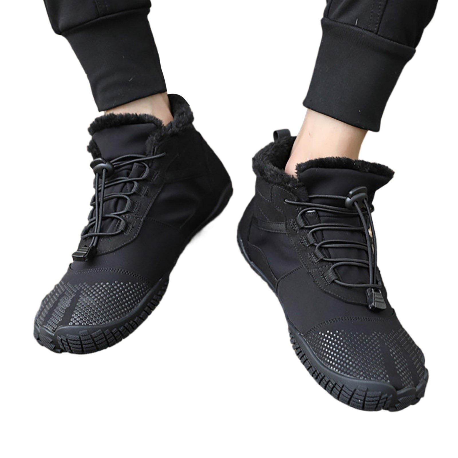 Povozer Winter Men Non Slip Water Proof Warm Plush and Thick