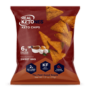 Real Ketones Sweet BBQ Keto Chips, 6 Count