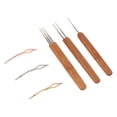 thumbnail image 3 of Juego de ganchillo para rastas, 6 piezas, gancho de ganchillo para rastas, herramienta para el cabello con bloqueo curvo, tejido con agujas para rastas, calidad de ganchillo en la que puedes confiar, 3 of 9