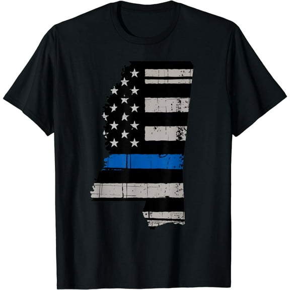 Support Law Enforcement Mississippi Police Officer T-Shirt