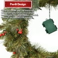 thumbnail image 4 of IC ICLOVER 24'' Pre-Lit Christmas Wreath with 50 LED Lights  & Red Berries - Pre-Lit Lighted Christmas Door Wreaths Decorations for Window Front Door Wall Décor, 4 of 8