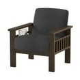 thumbnail image 5 of Amerllia Dark Gray Fabric Upholstery Solid Wood Accent Chair, 5 of 7