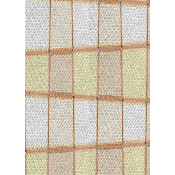 Ahgly Company Indoor Rectangle Patterned Champagne Beige Novelty Area Rugs, 2' x 5'