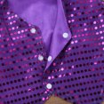 thumbnail image 6 of Vxuxlje Kids Boys Girls Sequined Vest Hip-Hop Street Dance Costume Waistcoat Crop Top Purple 130, 6 of 7