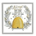 thumbnail image 4 of Stupell Industries Kind Words Comforting Bee Hive Phrase Botanical Laurels Graphic Art Gray Framed Art Print Wall Art, Design by Deb Strain, 4 of 5