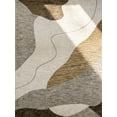 thumbnail image 2 of Rug Branch Maya Modern Abstract Beige Brown Indoor Hand-Tufted Area Rug., 2 of 11
