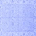 thumbnail image 1 of Ahgly Company Machine Washable Indoor Square Oriental Blue Traditional Area Rugs, 3' Square, 1 of 4