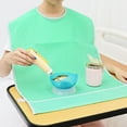 thumbnail image 5 of Waterproof Oil-Resistant Adult Bib No-Wash Design With Bottom Pocket for Elderly Patients Home Dining Daily Meals Nursing Care(Fluorescent Green L), 5 of 5