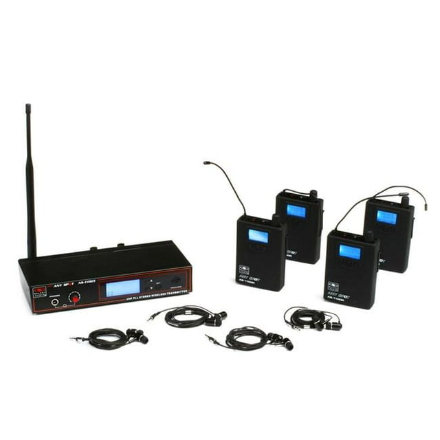 Galaxy AS11004P2 120 Selectable Wireless In-Ear Monitor Band Pack System with Standard EB4 Ear Buds