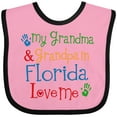 thumbnail image 3 of Inktastic Florida Grandma Grandpa Loves Me Boys or Girls Baby Bib, 3 of 4