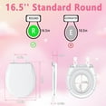thumbnail image 5 of Aünsffer Toddler Toilet Seat with Potty Training Seat Round 16.5inch, 2 in 1 Toilet Seat for Family Built-in Baby Seat Removable, Soft Close + Easy Clean, PP Safe Material, White, 5 of 6