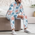 thumbnail image 7 of Fotbe Sea Turtle Pattern Long Sleeve Pajama Set for Men,Sleepwear Set,2-piece Loungewear Set,Soft PJs Comfy Nightwear with Pockets-X-Large, 7 of 7