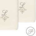 thumbnail image 2 of Linum Home Textiles2-Piece Cotton Embellished Washcloth Set, 13" x 13", off-White, 2 of 3