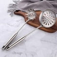 thumbnail image 2 of 1 Skimmer Spoon and 1 Spaghetti Spoon, BUY&USE 2 Pcs Stainless Steel Cooking Utensils Set, Heat-resistant Kitchen Gadgets Tools, 2 of 7