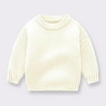 thumbnail image 2 of Gibobby Baby Girls Knitted Cardigan Sweater Crewneck Knit Crochet Button Closure Cardigan Tops Coat Outwear for Toddler,White,3-6 Months, 2 of 5