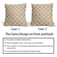 thumbnail image 2 of Burnt Orange Floral Pillow Covers 18x18 Inch Set of 2, Vintage Flower Block Print Pattern Decorative Throw Pillowcases Outdoor Farmhouse Cushion Covers Spring Summer Rustic Sofa Couch Bed Decor, 2 of 2