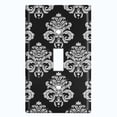 thumbnail image 2 of Metal Light Switch Plate Outlet Cover (Damask Black - Single Toggle), 2 of 2