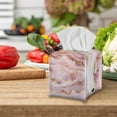 thumbnail image 3 of ZUXONGSY Marble Stripes Square Tissue Box Cover 2 Pieces PU Leather Tissue Box Holder Decorative Tissue Box Cover Replacement PU Leather Tissue Box Gifts to Friends Family, 3 of 7