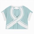 thumbnail image 5 of kpoplk Girl's Graphic Shirt Short Sleeve Loose Cute Summer T Shirt Trendy Aesthetic Baggy Tops(Green,13-14 Y), 5 of 7
