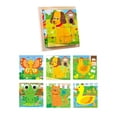 thumbnail image 2 of Rompecabezas de madera de seis caras, juguete de viaje, juguetes interactivos, juguetes de aprendizaje preescolar, regalos. Granja, 2 of 9
