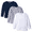 White/Grey/Navy, variant on Toddler Girls Long Sleeve Basic T-Shirt, 3-Pack