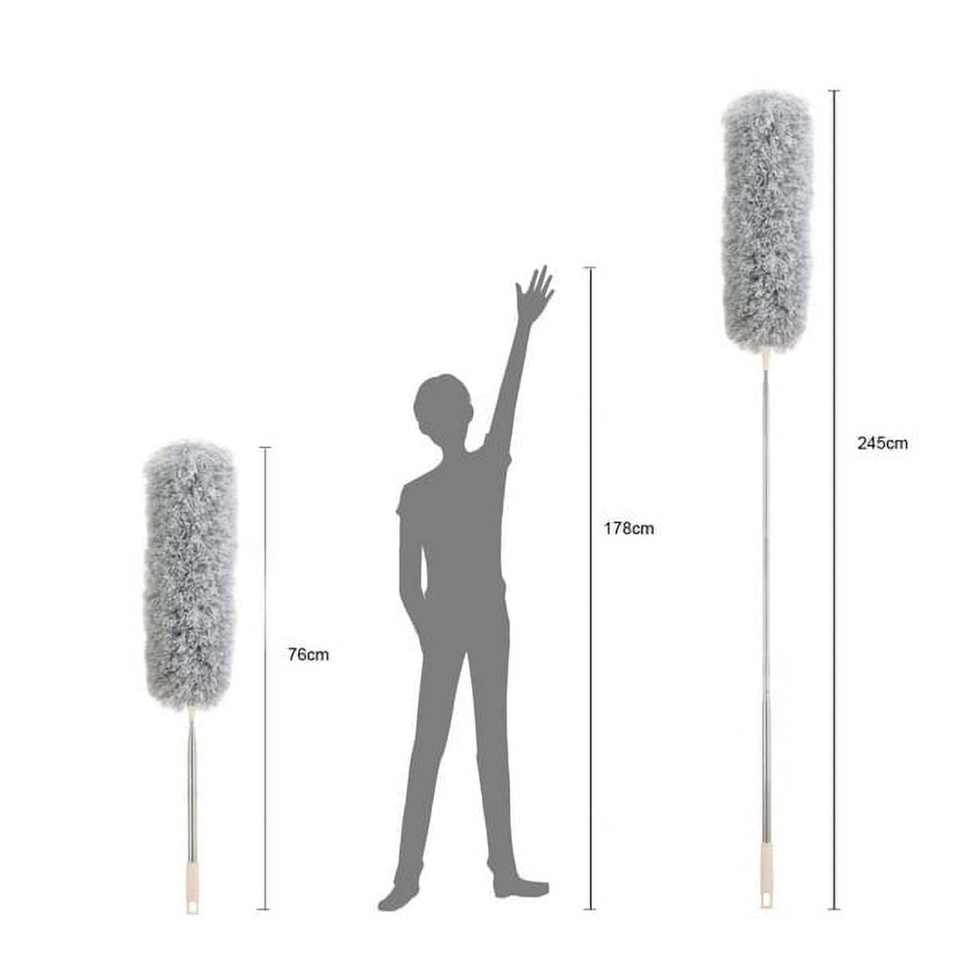 Dusters for Cleaning Duster with Extension Pole Bendable Head Long 31"-97" Handle for Cleaning Ceiling Fan, High Ceiling, Blinds, Furniture