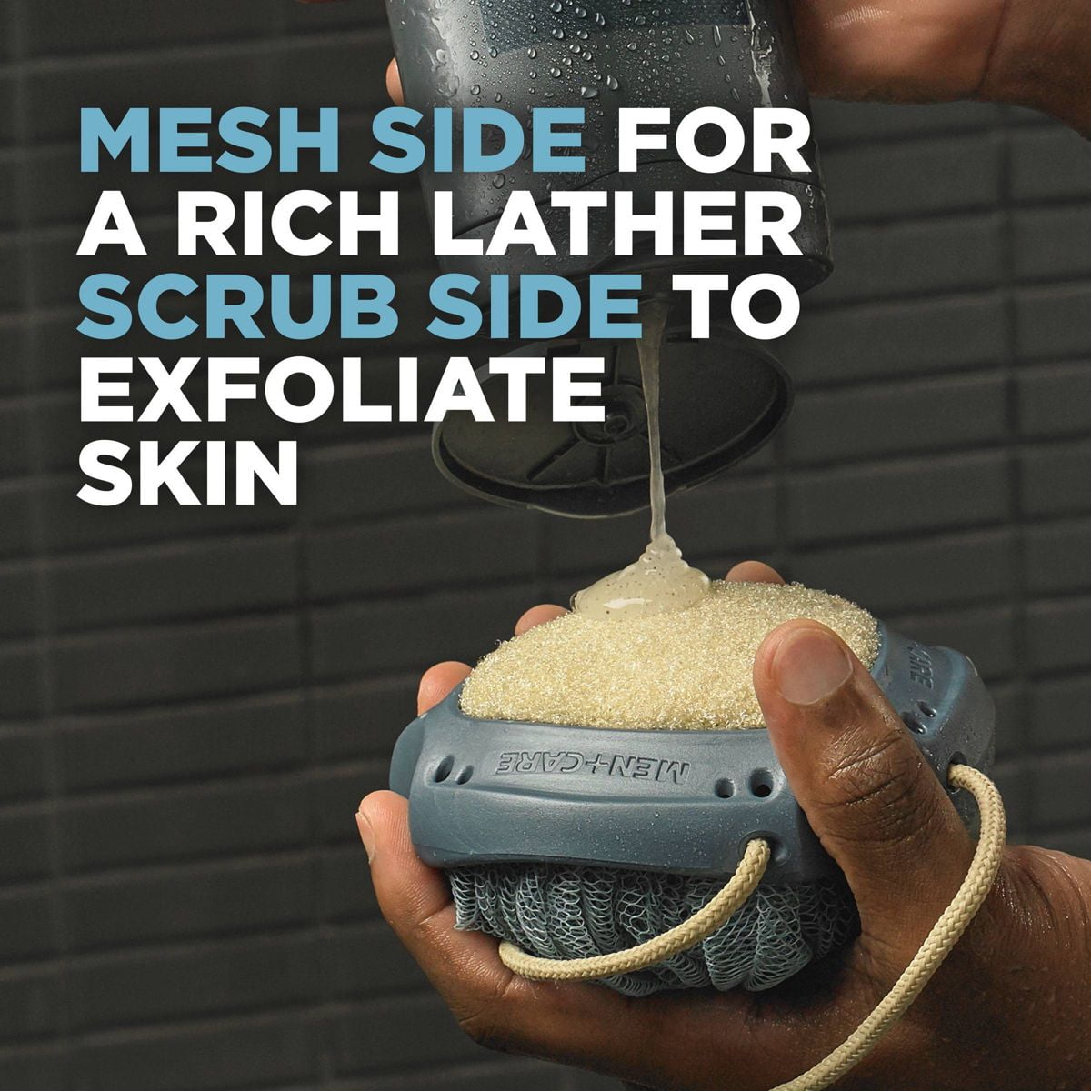 2X - Dove Men+Care Active Clean Dual-Sided Body Wash Shower Tool